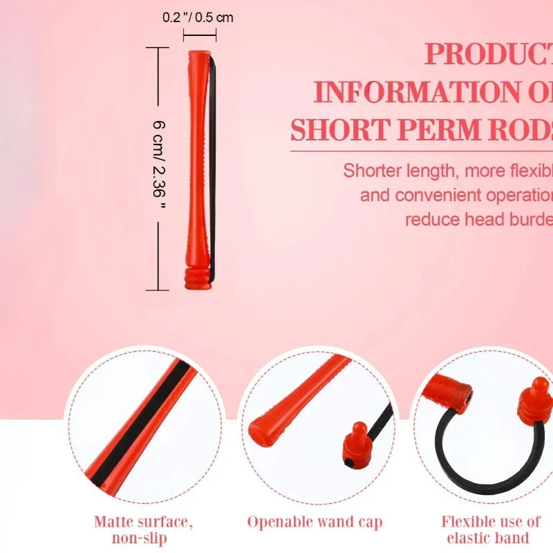 Hair Perm Rods Cold Wave Curling Rollers 24 Pcs – No Heat Hair Perm Rods Qme