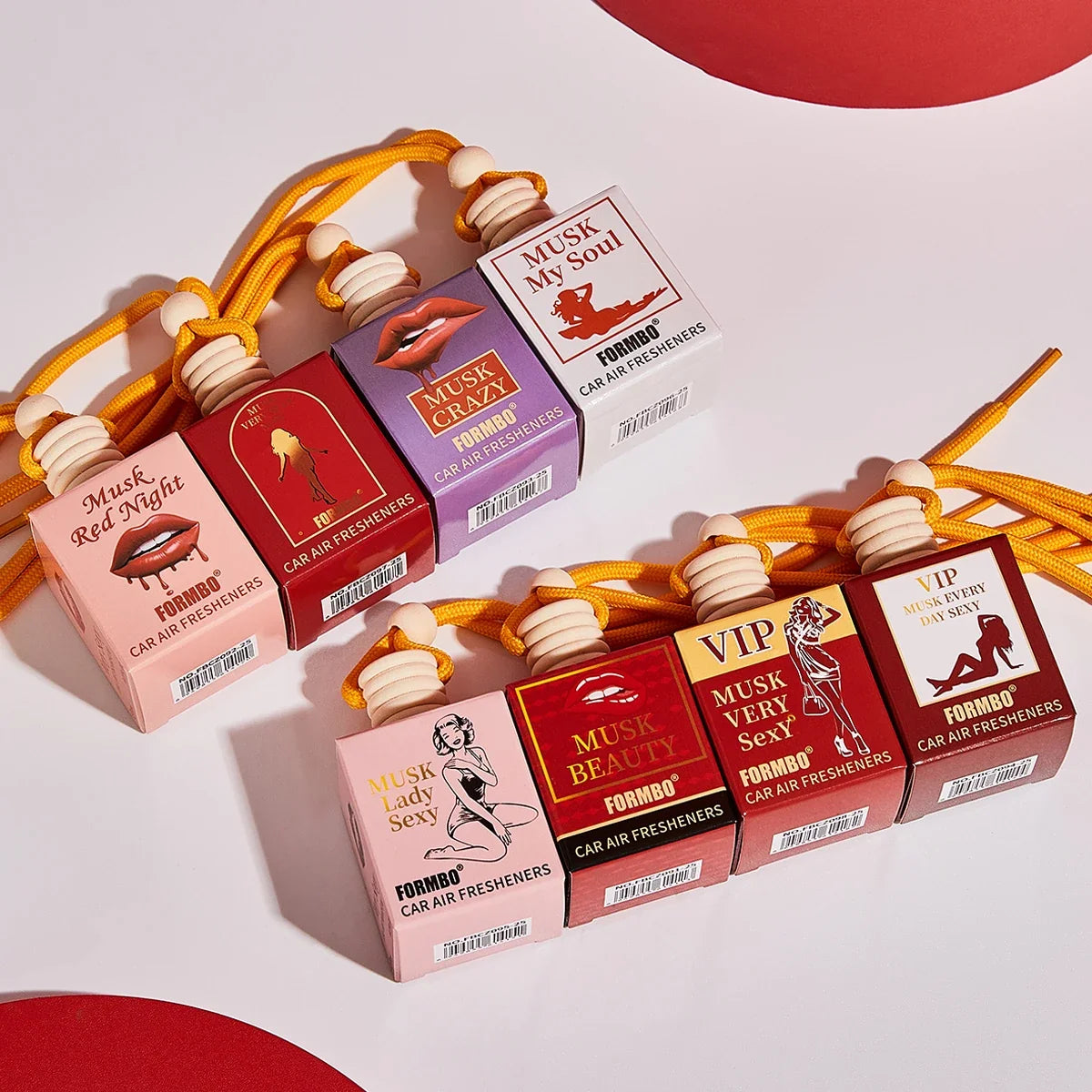 Car Hanging Perfume Diffuser | Lasting Air Freshener – 8 Scents Car Air Freshener Qme