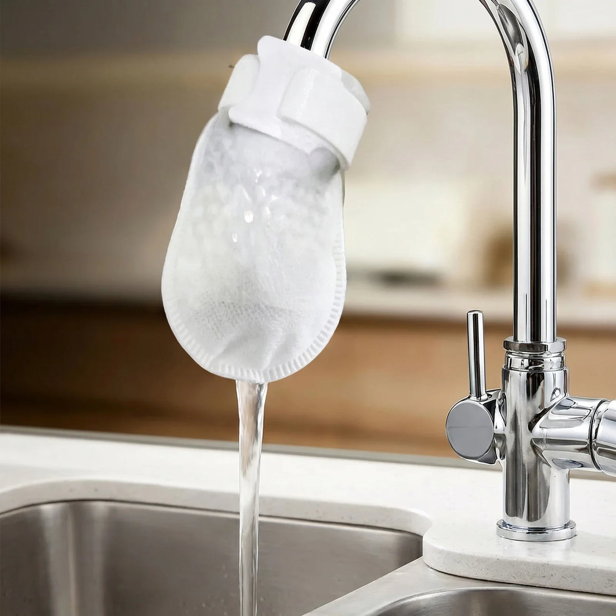 Universal Faucet Filter Cotton Anti-Splash Water Bag Tap Faucet Water Filter Qme