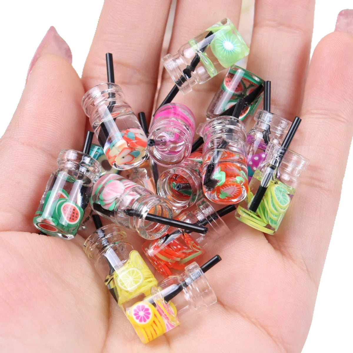 Fruit Slice Drink Bottle Resin Charms – DIY Jewelry Making DIY Resin Charm Qme