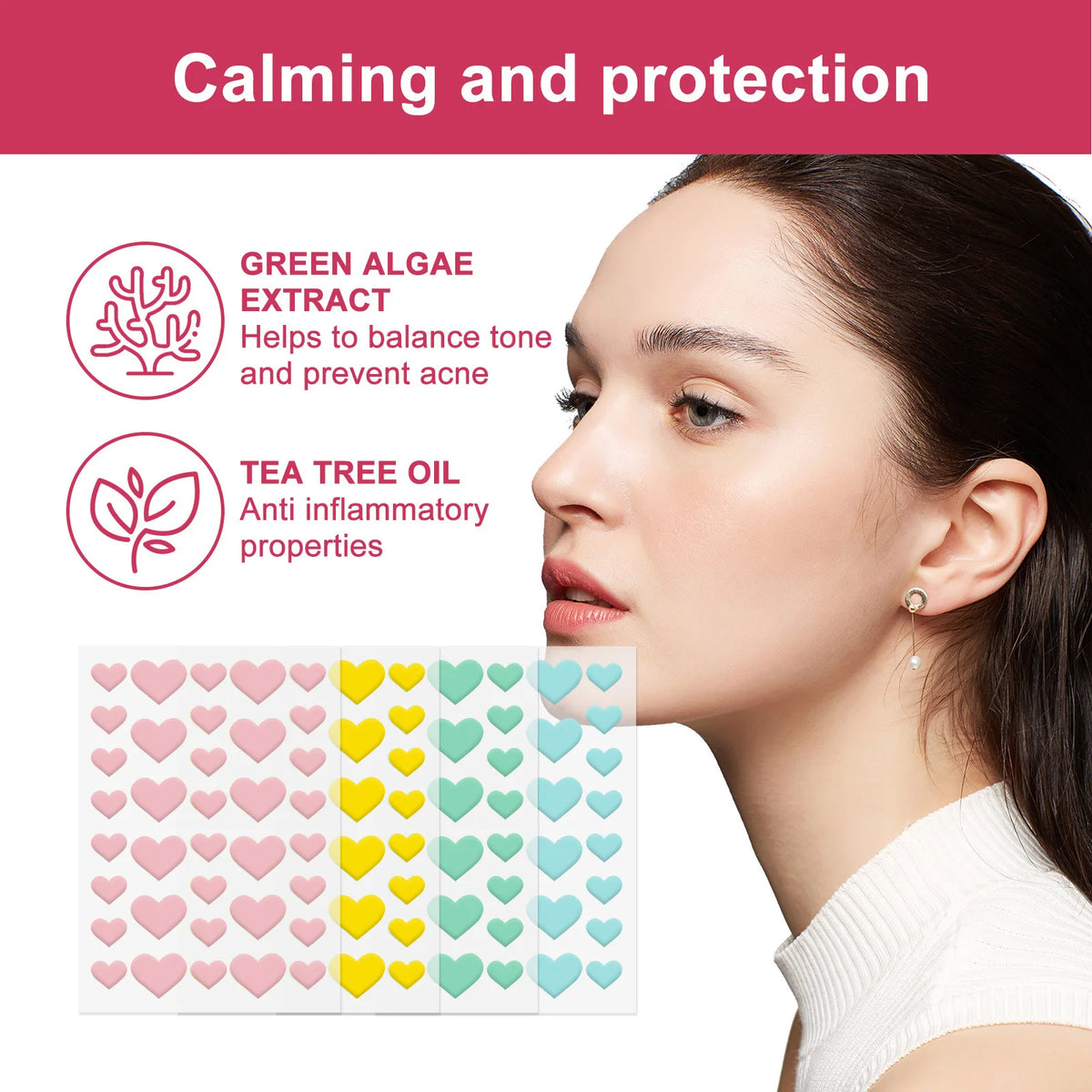 Wiieey Star Acne Patches – Colorful Pentagram Pimple Stickers Acne Patch Stickers Qst