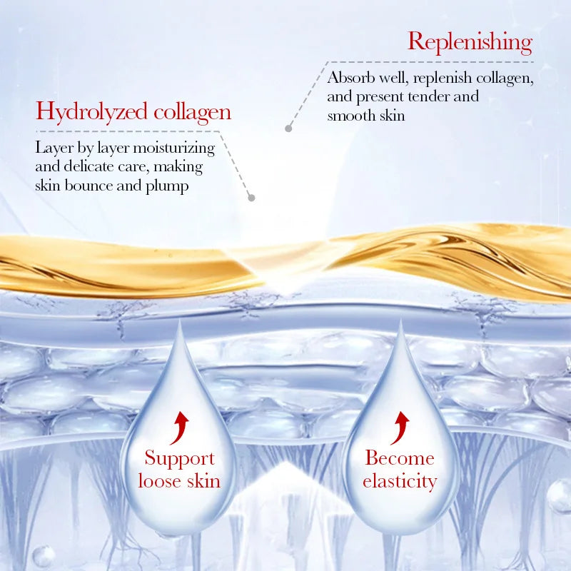 SADOER Hyaluronic Acid Collagen Face Mask 10pcs – Hydrating Patches Facial Sheet Mask Qst