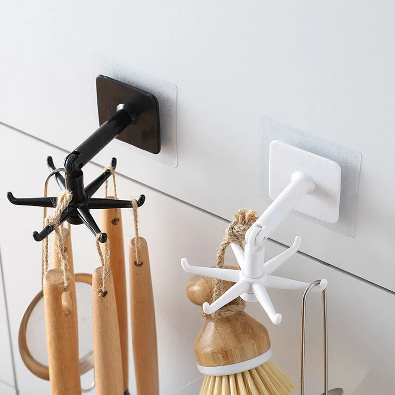 Multi-Purpose Rotating Kitchen Hook Organizer – Spoon Hanger Kitchen Utensil Hook Qme