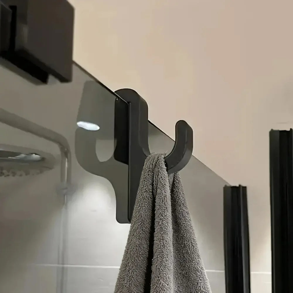 Portable Shower Hook Glass Door Clip – Towel & Clothes Organizer Bathroom Hook Clip Qme