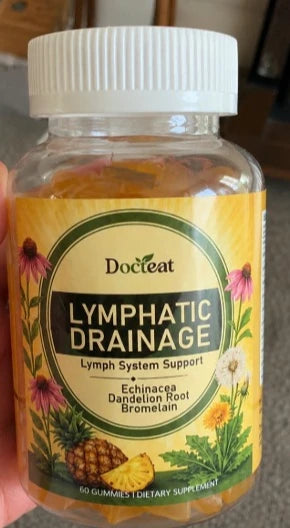 Docteat Lymphatic Gummies – Echinacea, Dandelion & Bromelain 60ct Herbal Supplement Gummies Qst 60 count(pack of 1)
