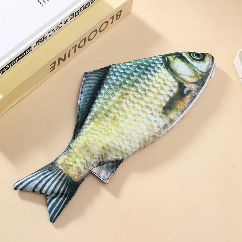 Novelty Salted Fish Pencil Case – Large Capacity Pencil Pouch Novelty Pencil Case Qme