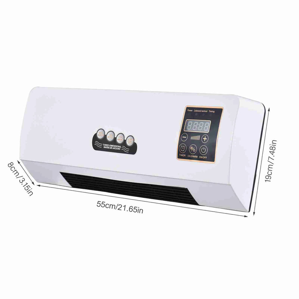 Wall-Mounted 2-in-1 Space Heater & Fan with Timer & Remote Wall-Mounted Space Heater Qst