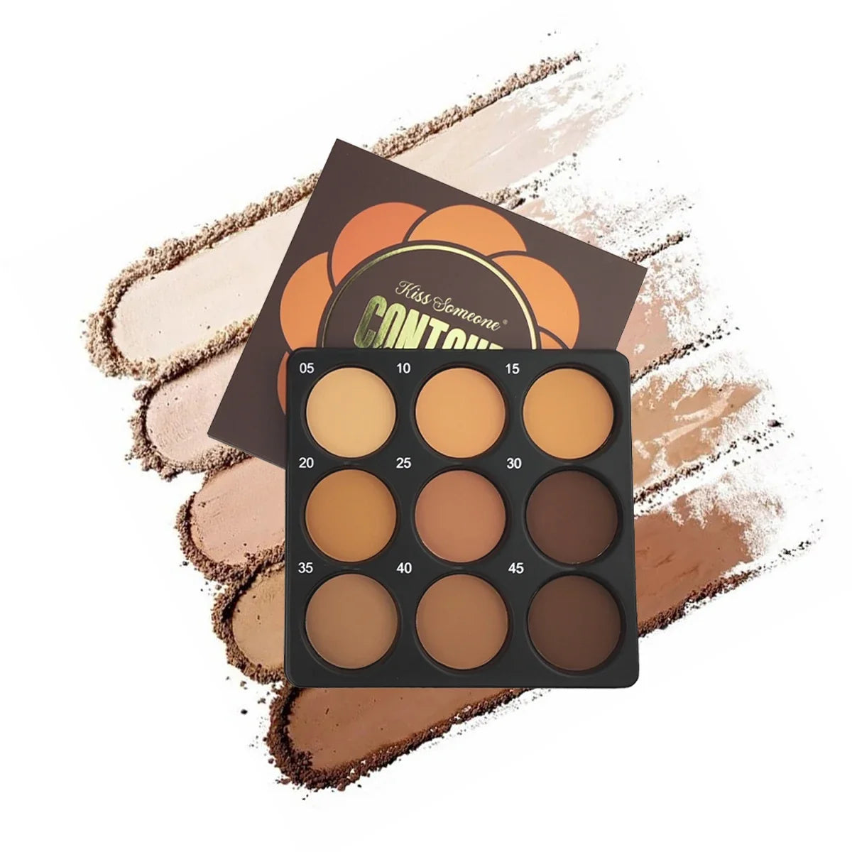 Nine Dark Powder Concealer Palette – Matte & Waterproof | Qme Concealer Palette Qme
