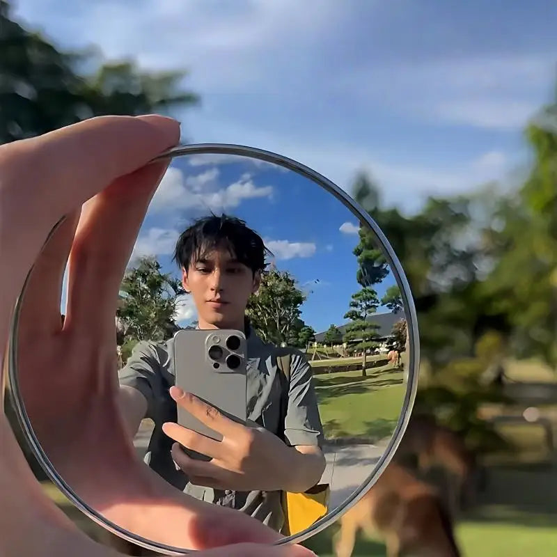 Convex Round Travel Makeup Mirror – Compact & Portable Compact Travel Mirror Qme