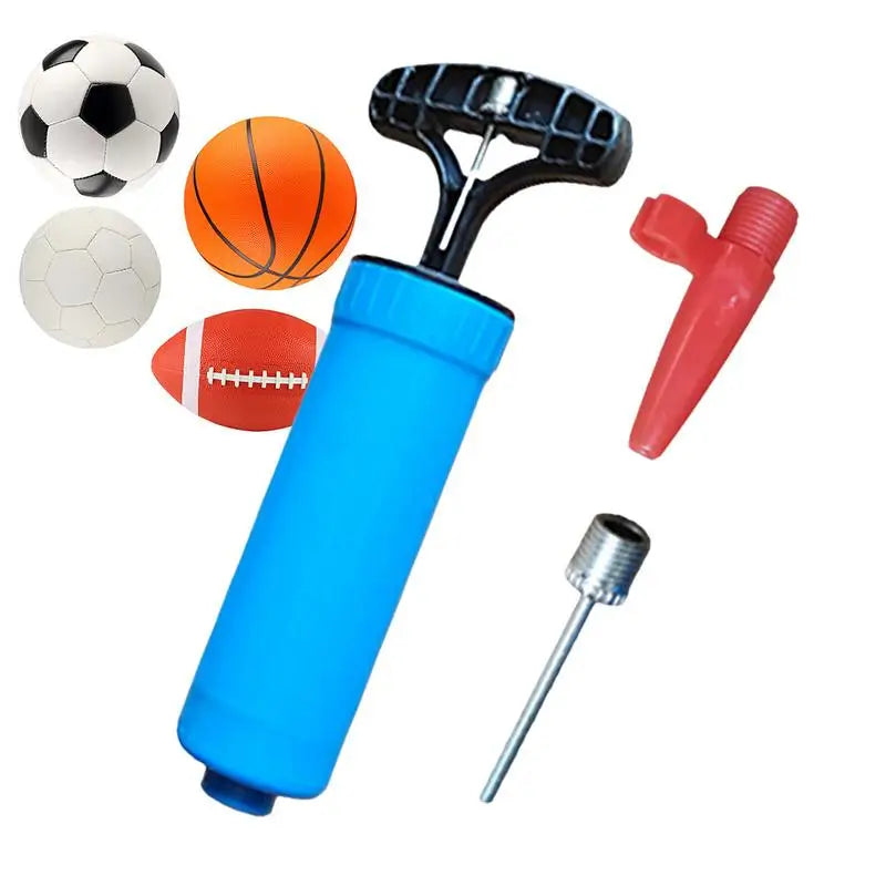 Portable Manual Sports Ball Air Pump with Needle & Nozzle Sports Ball Pump Qst