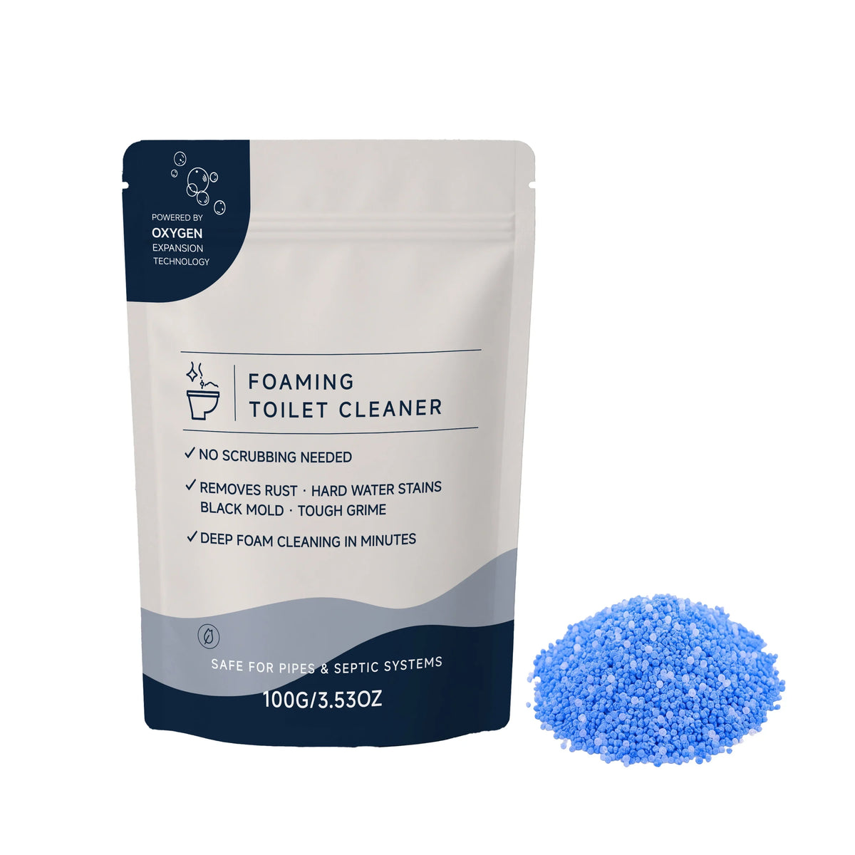 Foaming Toilet Bowl Cleaner – Stain & Odor Eliminator 100g Toilet Bowl Cleaner Qme B