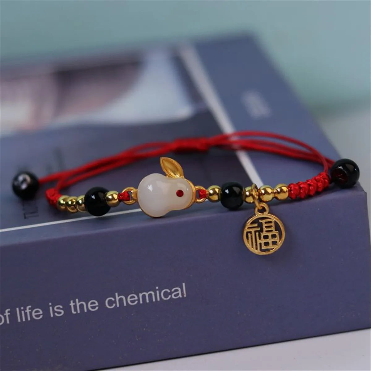 Cute Rabbit Charm Ceramic Woven Bracelet – Kawaii Hip Hop Charm Bracelet Qme