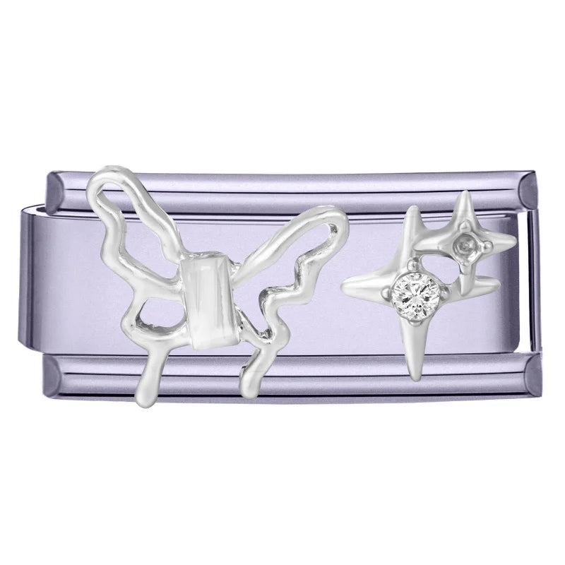 Zircon Starfish Butterfly Hand Chain Bracelet | Stainless Steel