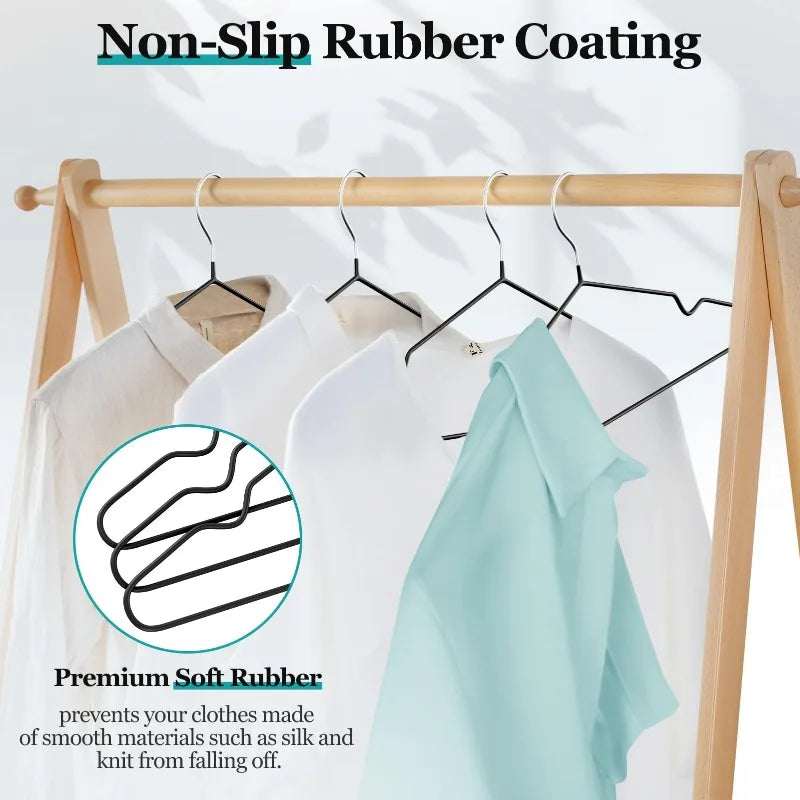 Non-Slip Plastic Clothes Hangers – Dorm & Home Drying (10pc) Clothes Hangers Qme