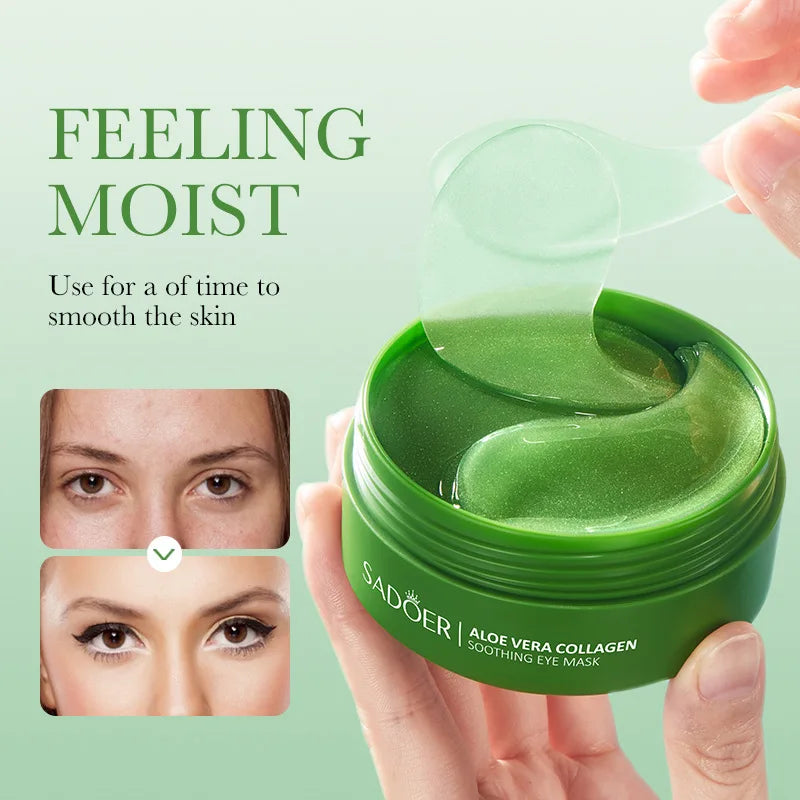 60pcs Aloe Vera Collagen Eye Masks – Hydrating Under-Eye Patches Eye Mask Patches Qst