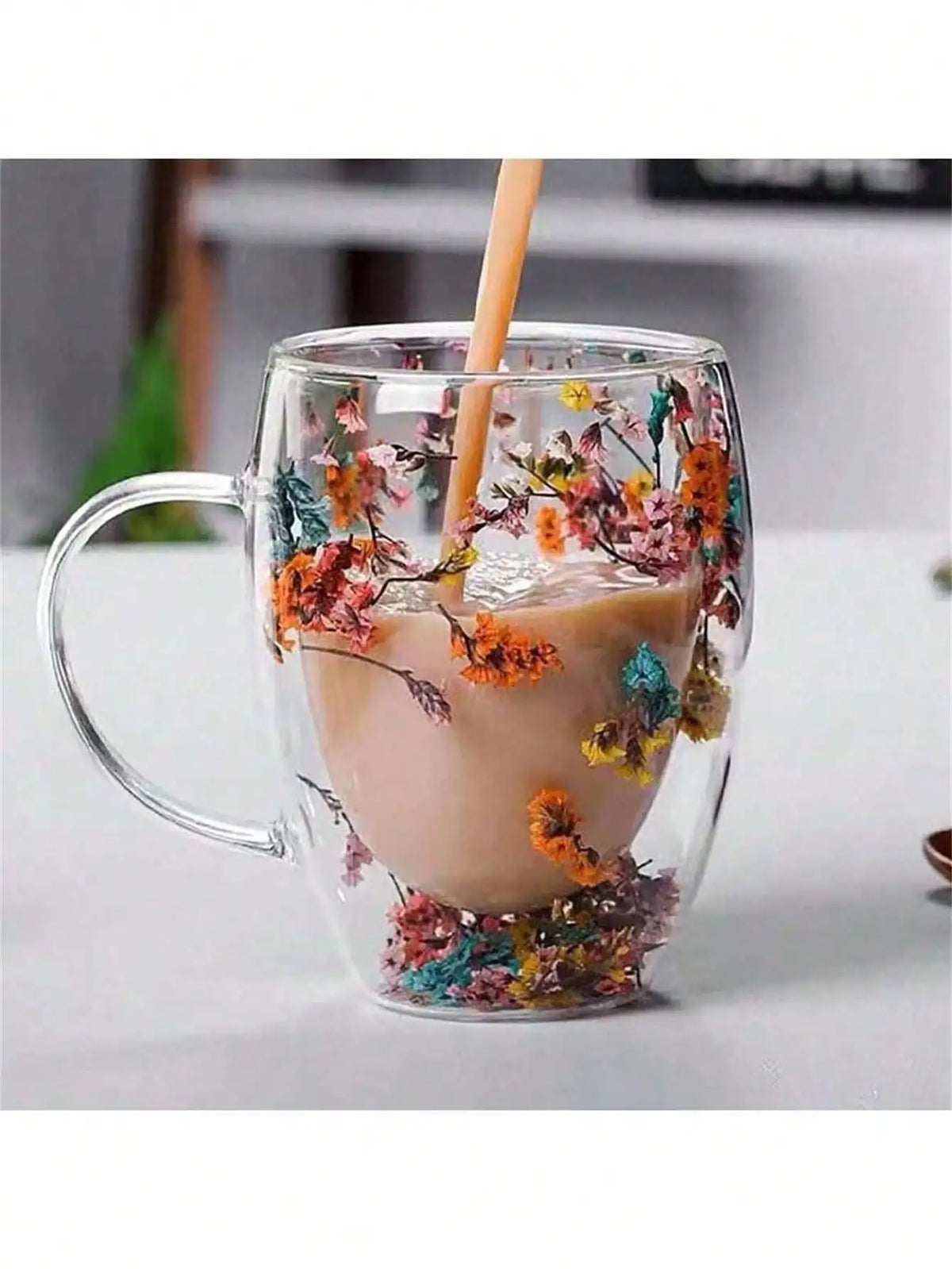 Double-Wall Borosilicate Glass Coffee Cup – Heat-Resistant Glass Coffee Cup Qme 1pc 501-600ml