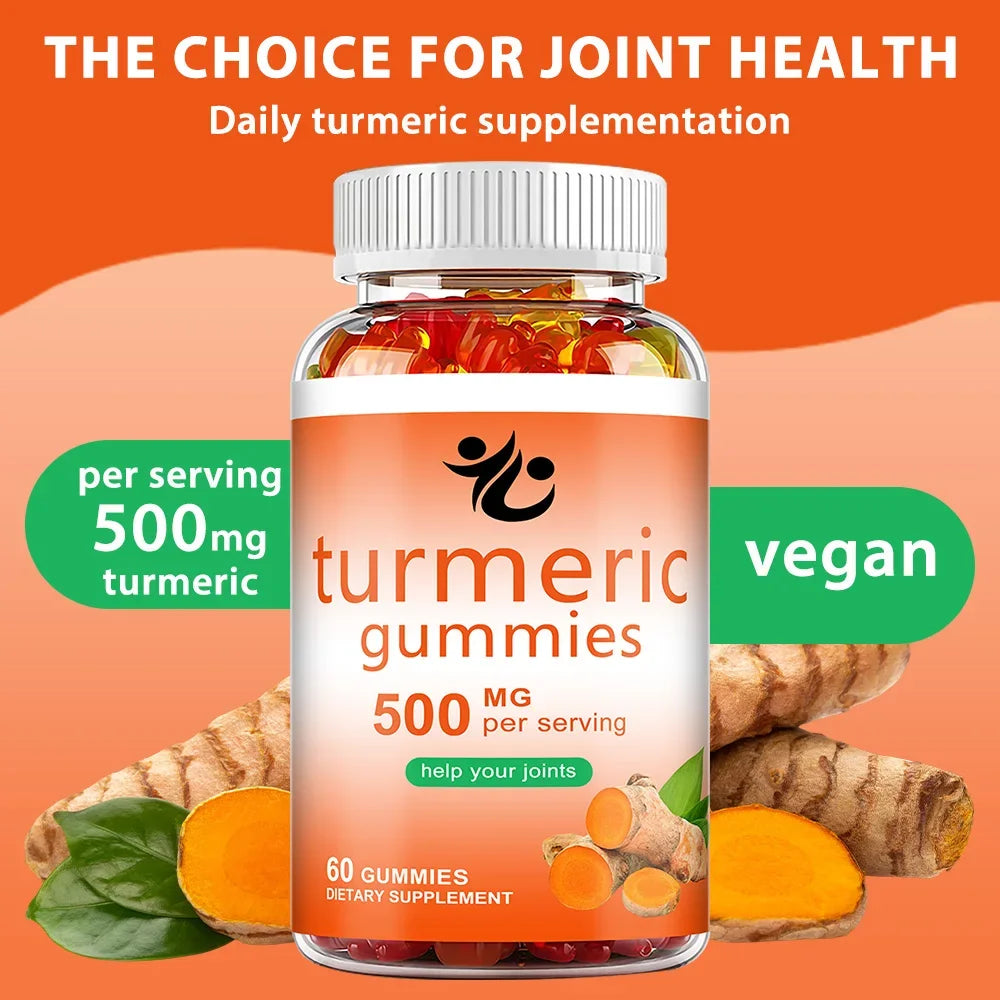 Kenofor Turmeric Curcumin Gummies – Immunity & Skin Support Herbal Supplement Gummies Qst