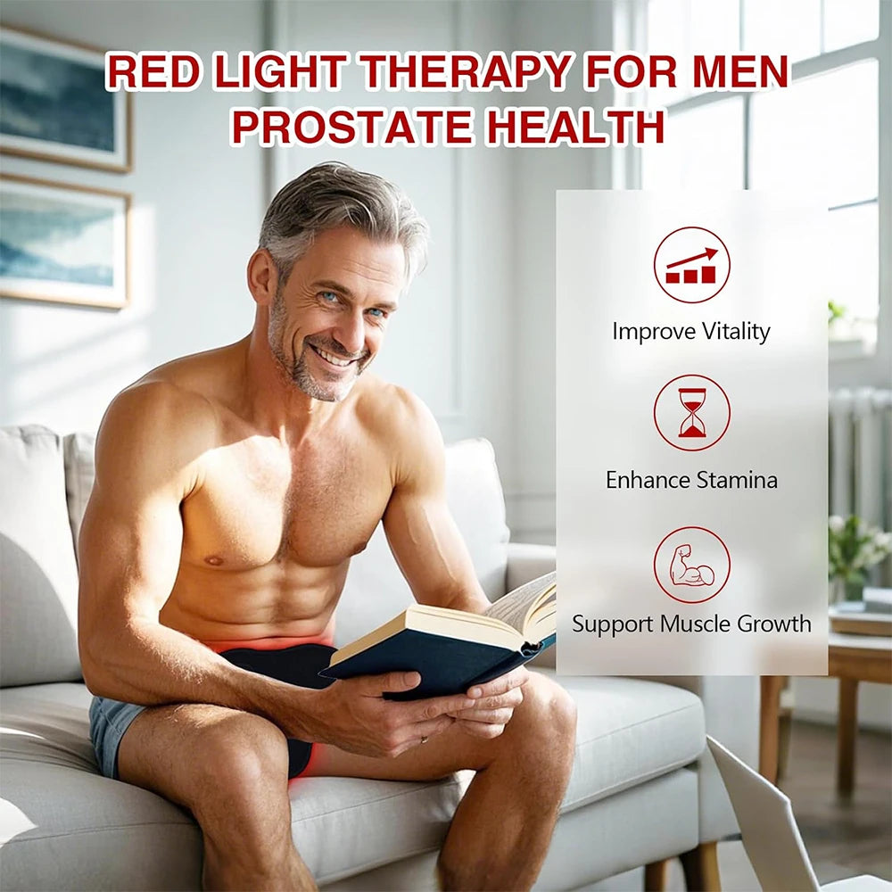 Jecaliz 660nm 850nm Red Light Therapy Pad – Men's Wellness Red Light Therapy Pad Qst
