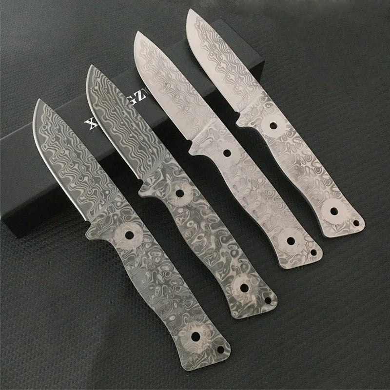 Swayboo VG10 Damascus Steel Knife Blank – DIY Fixed Blade Knife Blank Qst