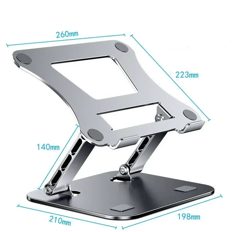 Foldable Aluminum Laptop Stand | Portable, Adjustable 10–17" Laptop Stand Qme