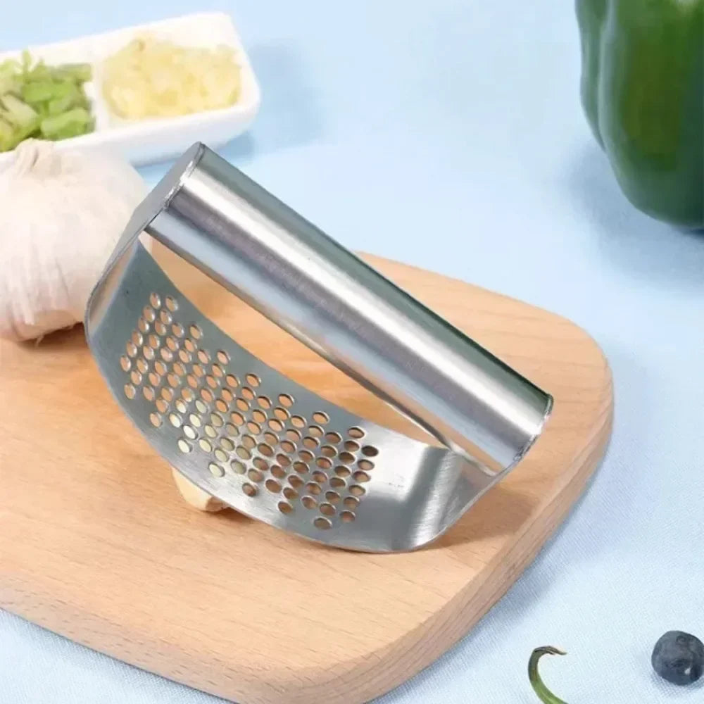 Stainless Steel Manual Garlic Press Mincer & Vegetable Crusher Garlic Press Qme