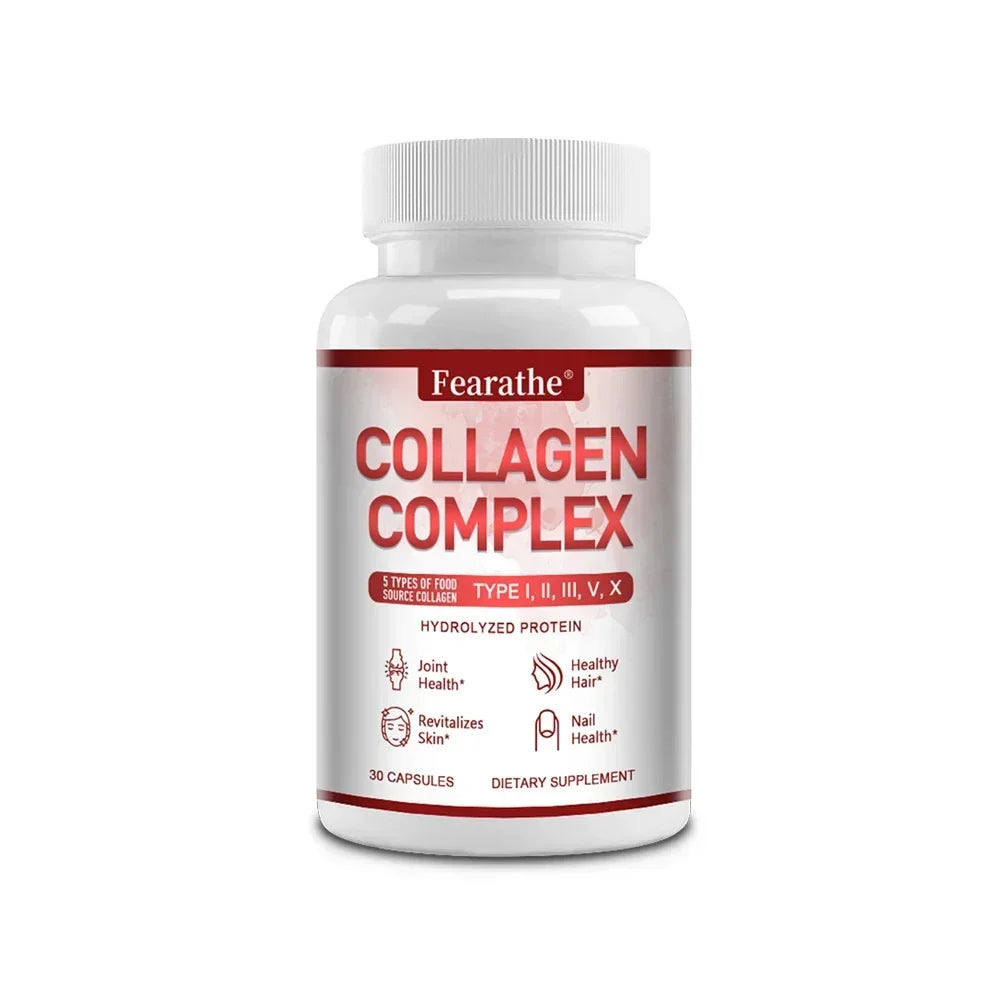 VITALXTRA Multiple Collagen Complex – Skin, Hair, Nails & Joints Collagen Supplement Qst 30 count-1 bottle