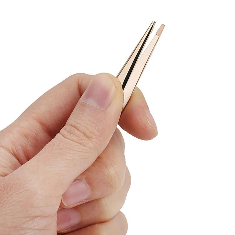 Stainless Steel Eyebrow Tweezers – Precision Makeup Tool Eyebrow Tweezers Qst