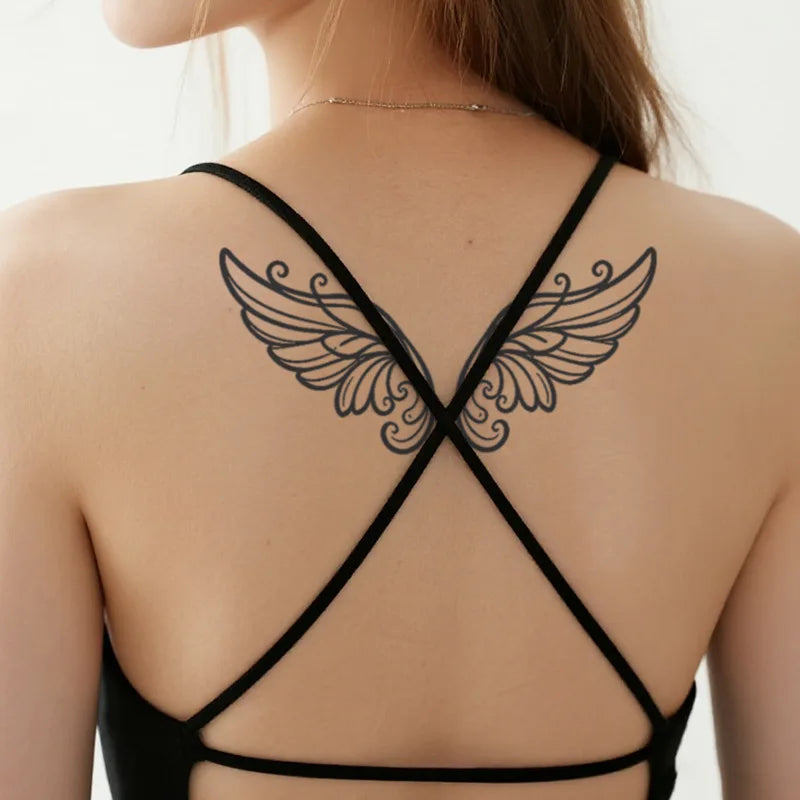 Butterfly Angel Wings Waterproof Temporary Tattoo Sticker Temporary Tattoo Sticker Qme