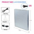 Red Light Therapy Panel 225 LEDs 660nm 850nm 45W | Vilnason Light Therapy Panel Qst US Plug