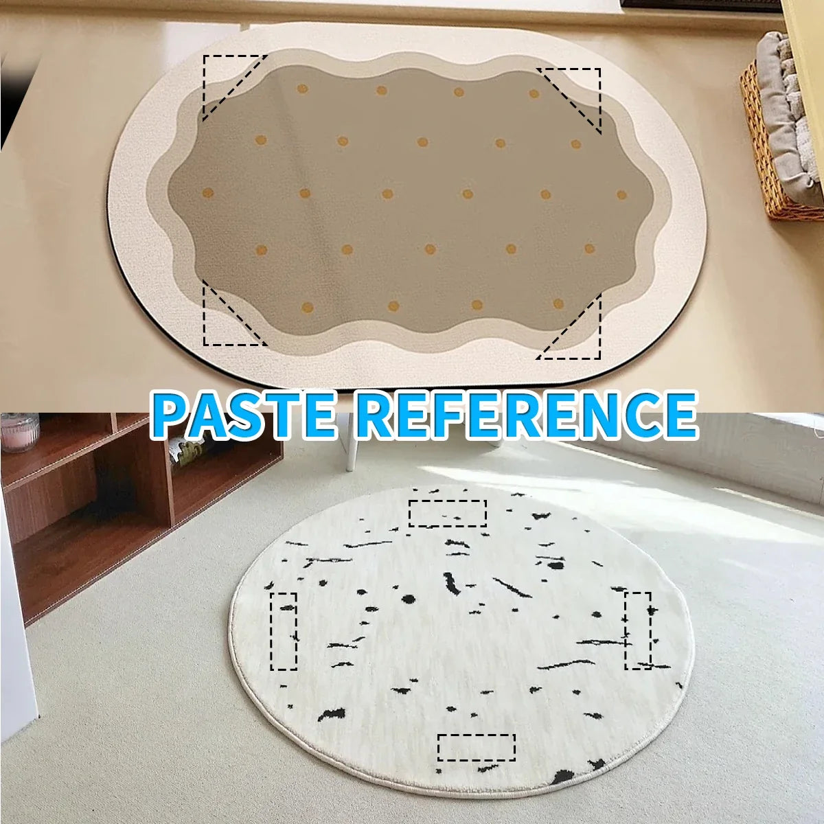 Non-Slip Rug Gripper Tape Pads – Washable & Reusable 4 Pack Rug Gripper Pads Qme