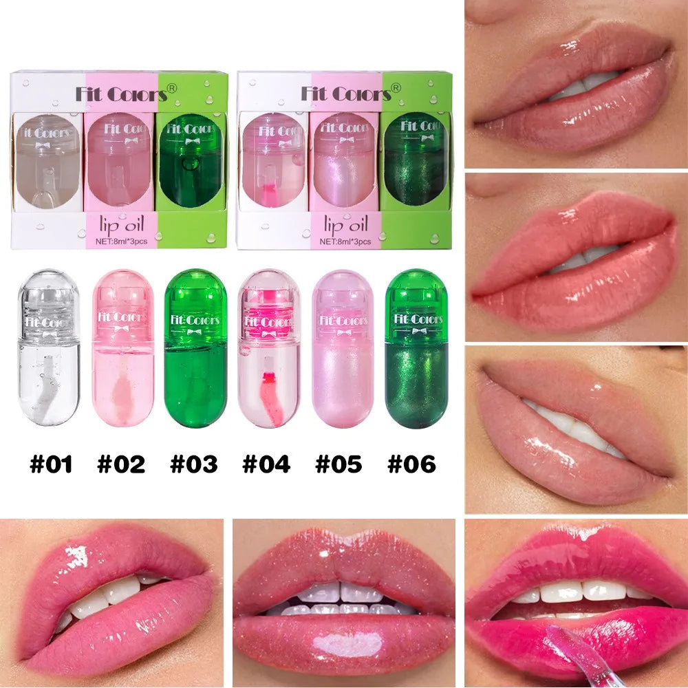 Mini Capsule Color-Change Lip Gloss Oil – Glitter & Moisturizing Lip Gloss Oil Qme
