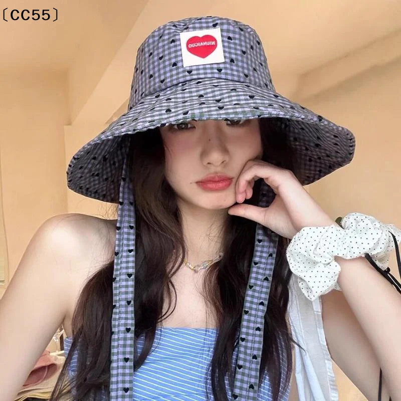 Women's Plaid Fisherman Hat – Foldable Wide Brim Sun Hat Wide Brim Sun Hat Qst