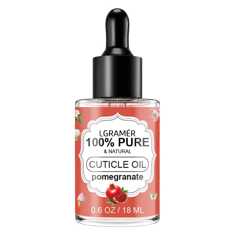 LGRAMER 18ml Cuticle Oil Nail Treatment – 6 Scents Cuticle Oil Qst Pomegranate-1pcs