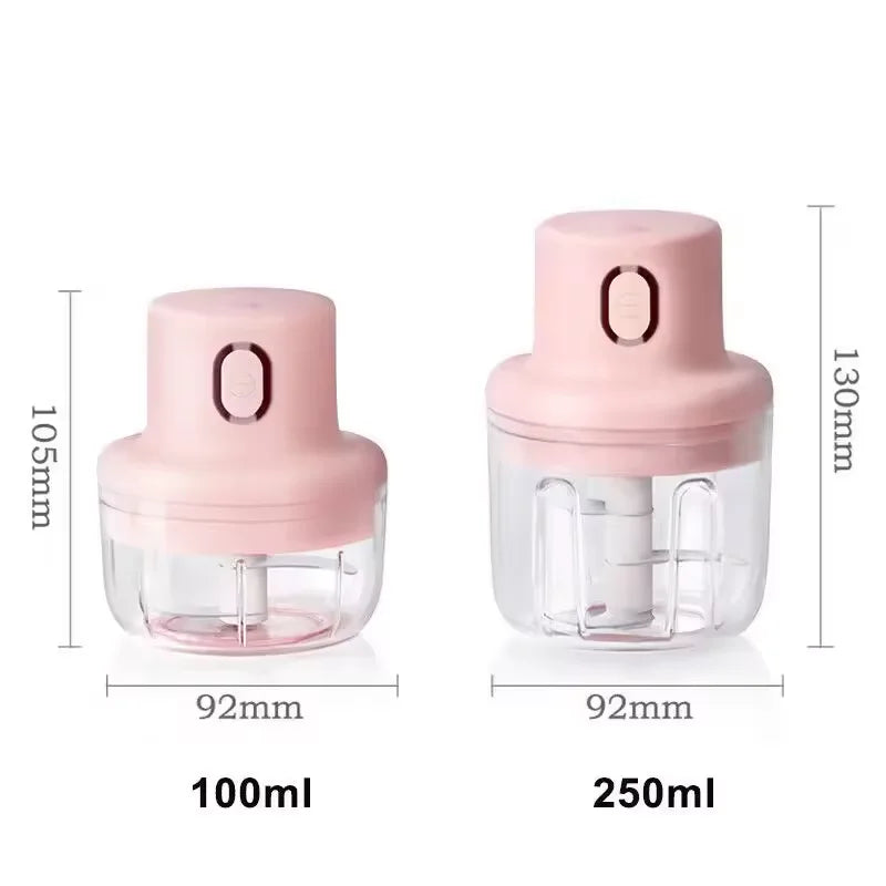 Electric Garlic Crusher USB Wireless Mini Food Chopper Electric Food Chopper Qst