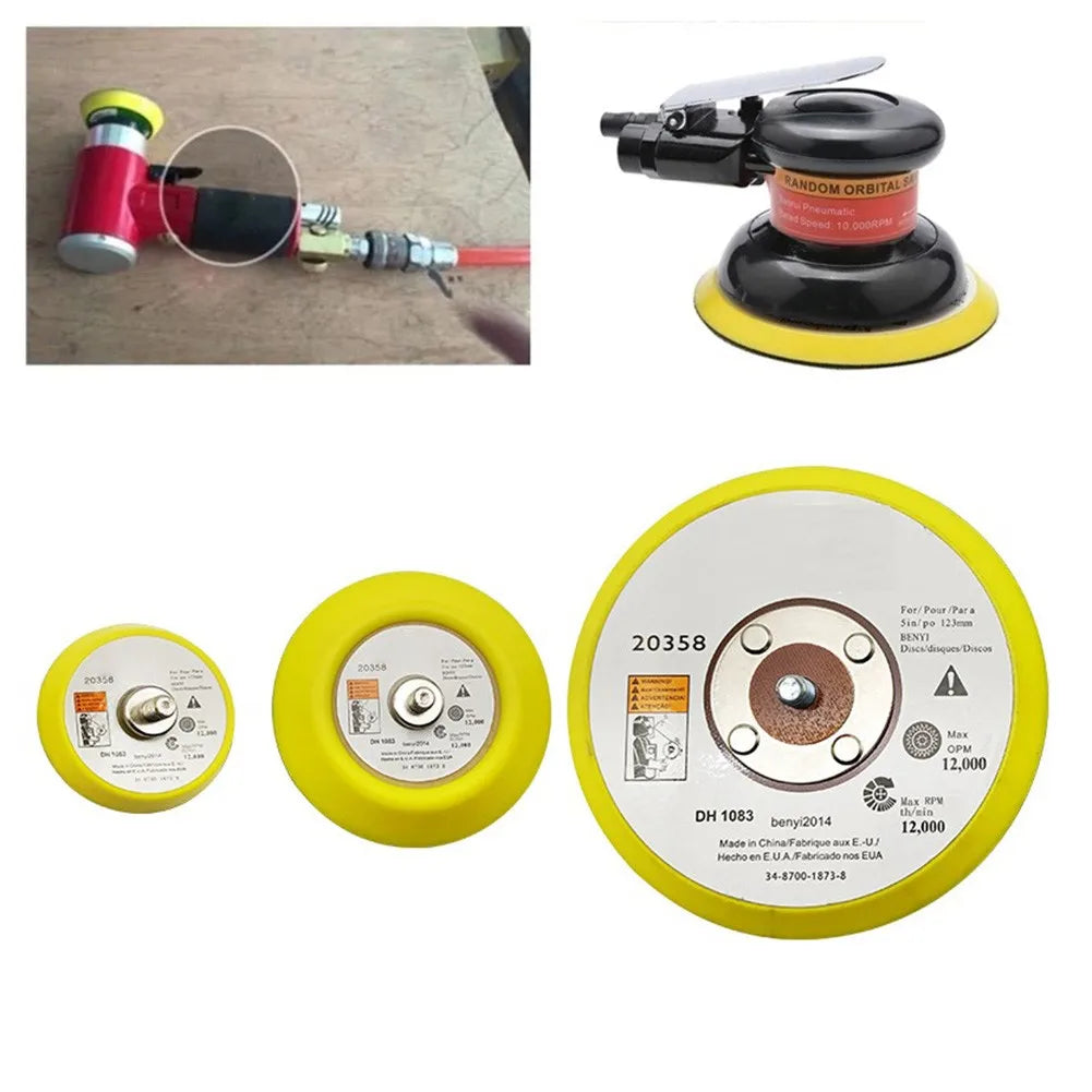 Rubber Sanding Disc Backing Pad M6 M8 for Pneumatic Sander 2–5" Sanding Backing Pad Qme