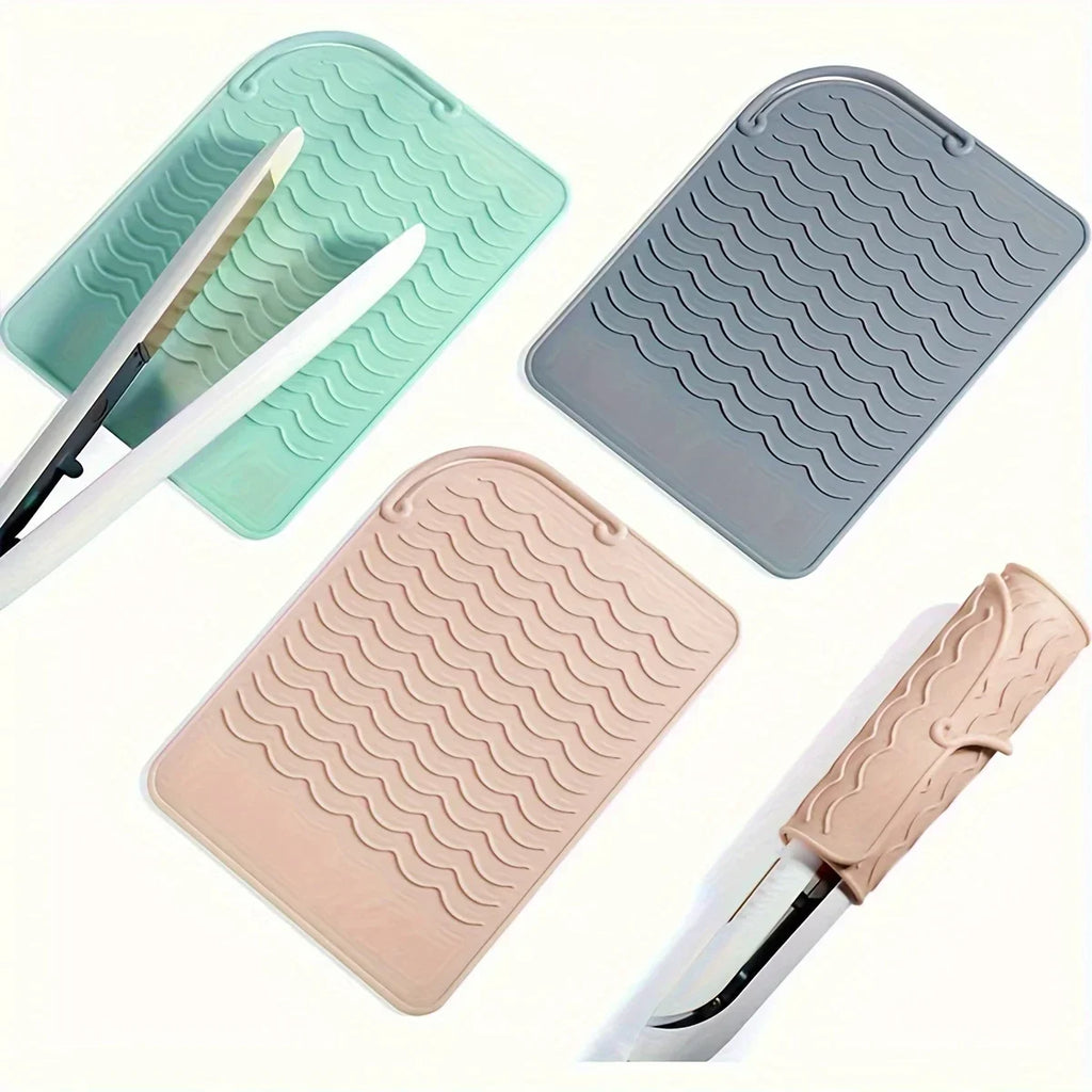 Silicone Heat-Resistant Mat for Hair Styling Tools – 6 Colors Hair Styling Mat Qme