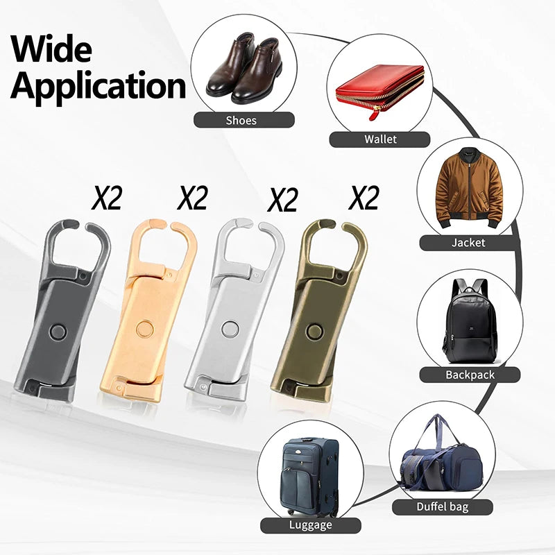 Replacement Zipper Pull Tabs – 8 Pcs Detachable, 4 Colors Zipper Pull Replacement Qst