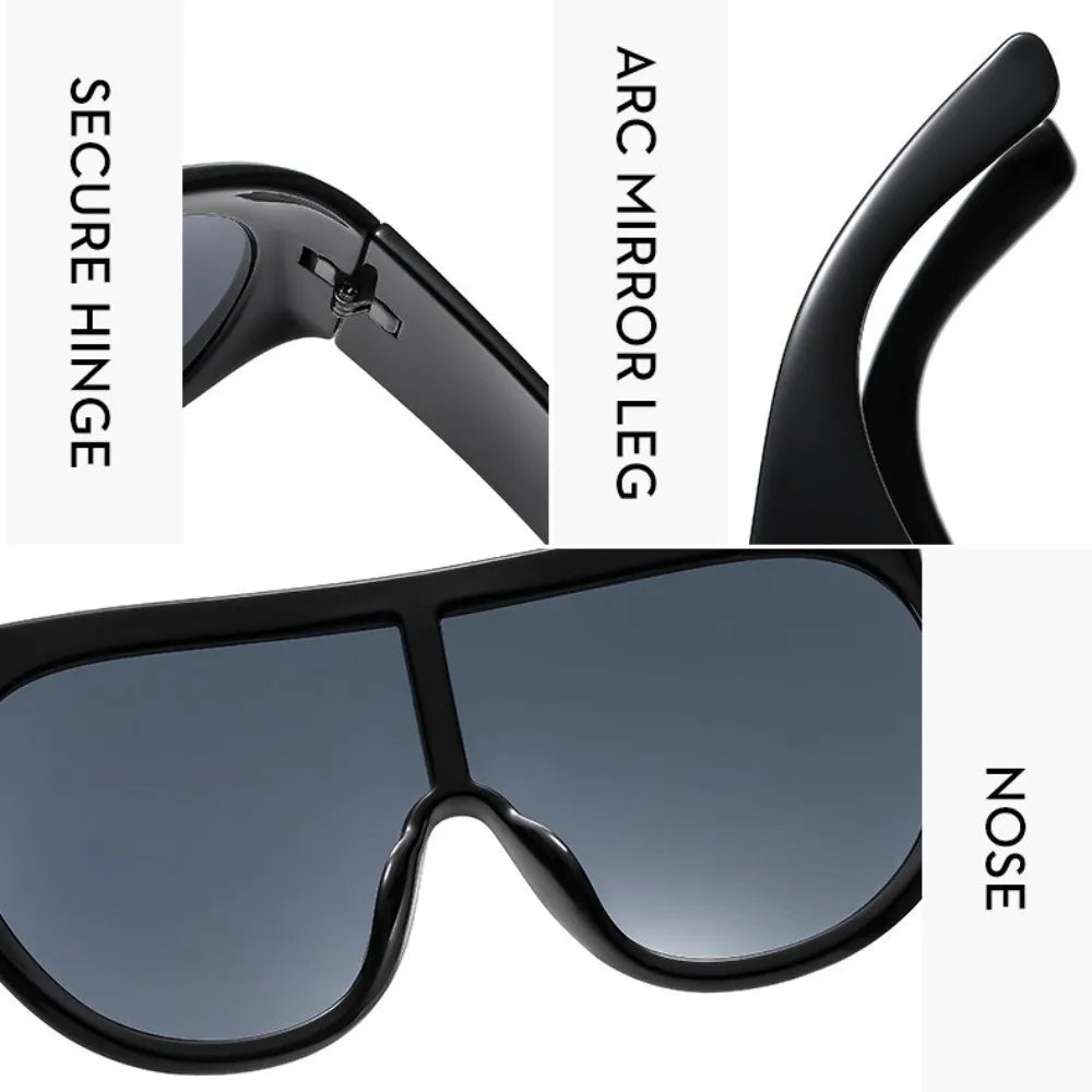Oversized Square Sunglasses UV400 Protection – Vintage Style Oversized Sunglasses Qme