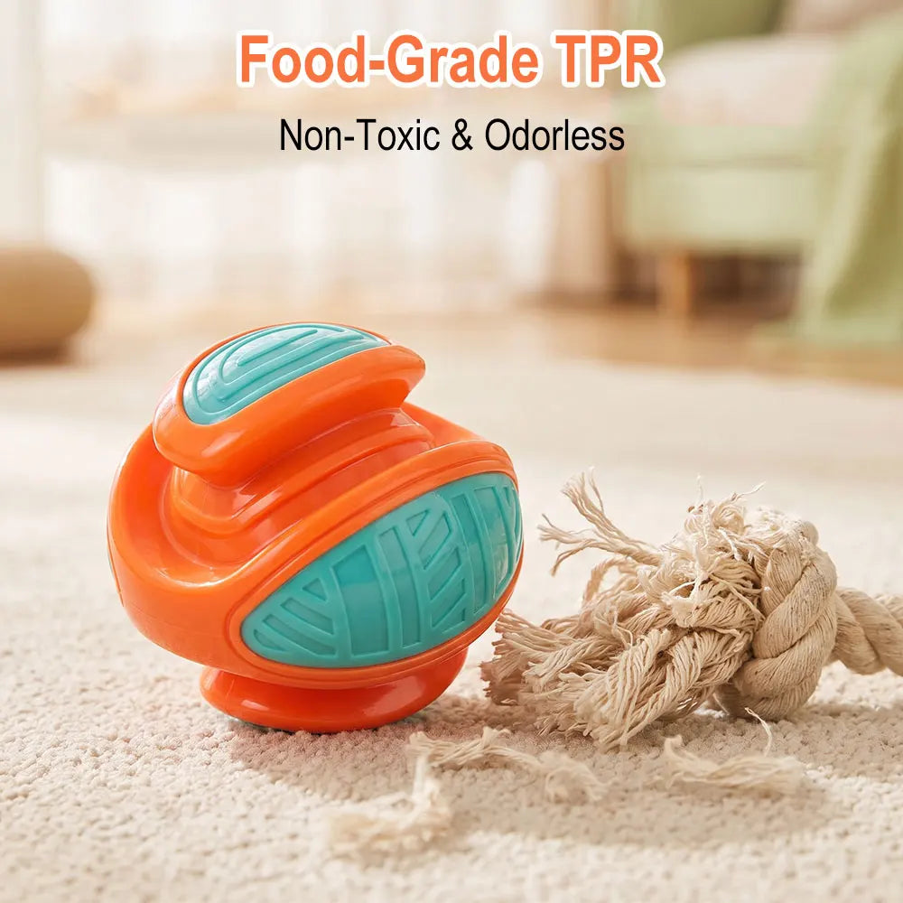 Squeaky TPR Dog Ball – Chew & Dental Toy for Small Dogs Dog Chew Toy Qst