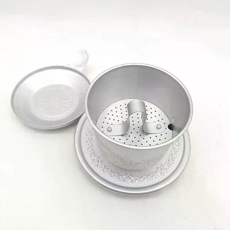 Portable Vietnamese Coffee Dripper – Compact Aluminum Filter Coffee Dripper Filter Qme