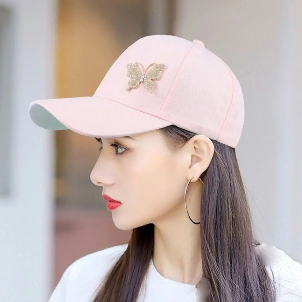 Rhinestone Baseball Hat – Breathable Sun Cap for Women | Qme Sun Protection Cap Qme