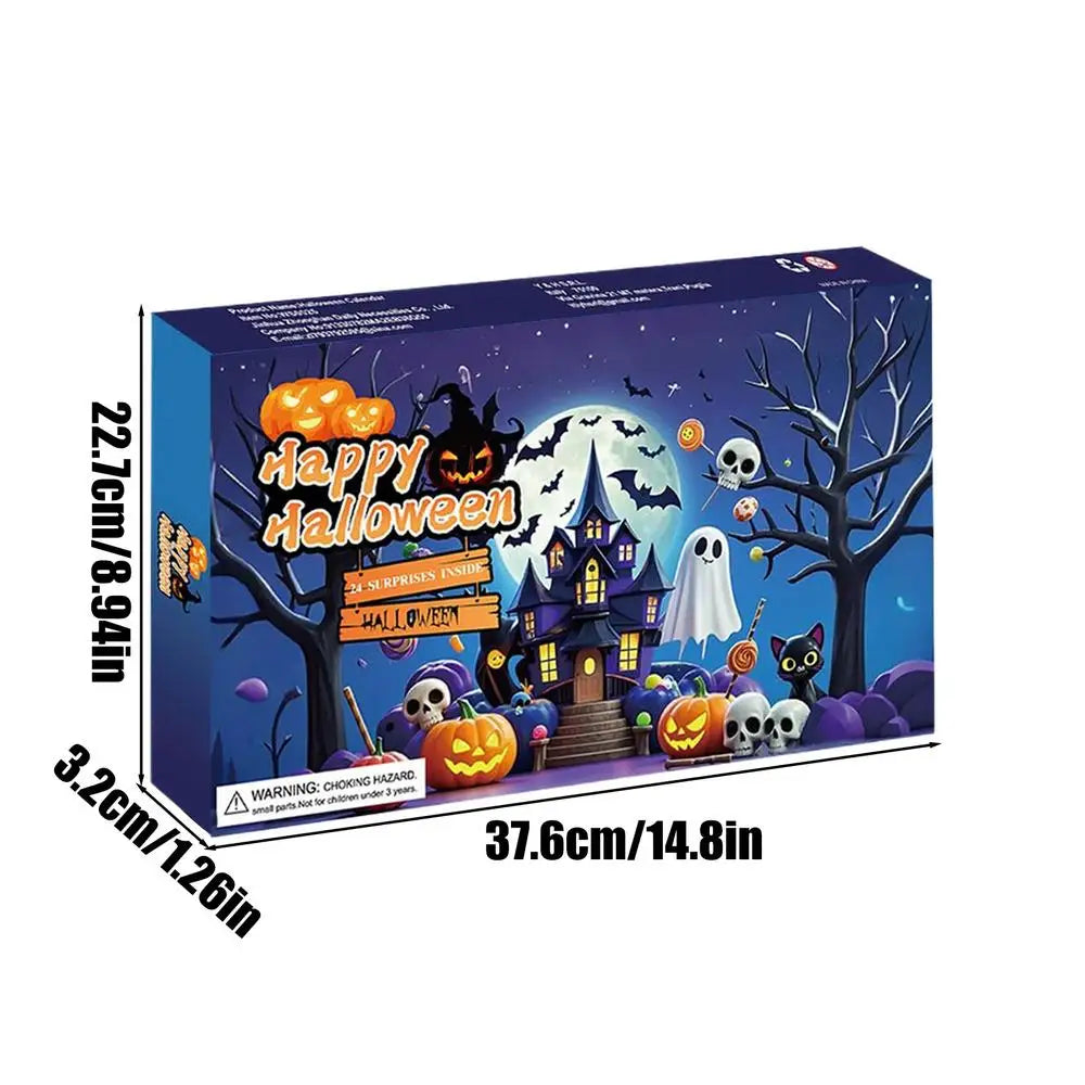 24-Day Halloween Advent Countdown Calendar Figures & Dolls Decor Halloween Advent Calendar Qme 1 China Mainland 37.6x22.7x3.2cm