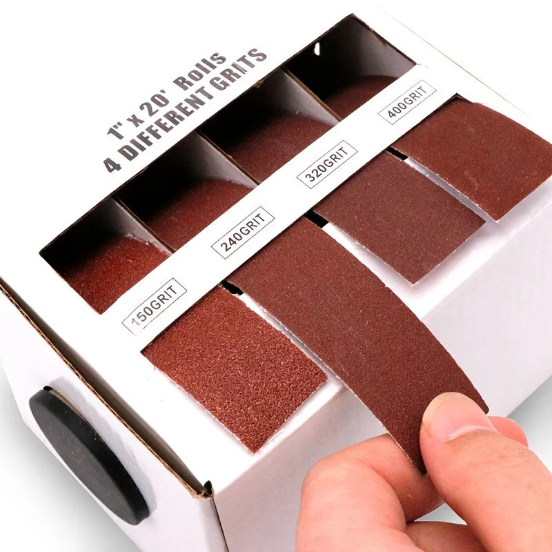 Emery Cloth Sandpaper Roll 150 240 320 400 Grit – Metal & Wood Abrasive Sanding Roll Qme