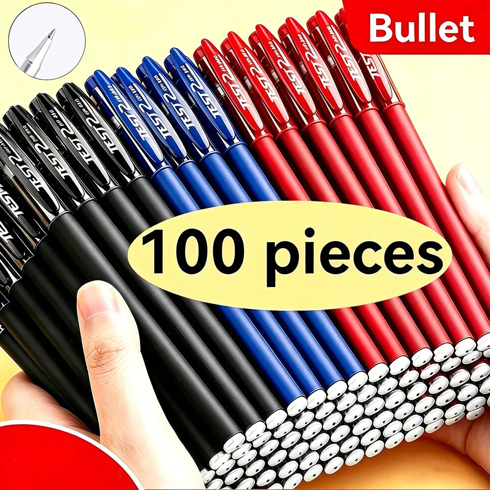 Minimalist Gel Pens 0.5mm Black Blue Red Rollerball – 20 Pack Gel Rollerball Pens Qme