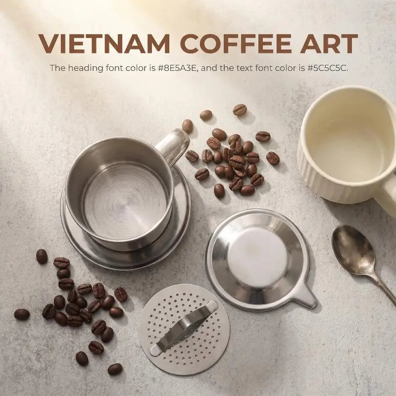 Vietnamese Coffee Drip Filter – Eco-Friendly Reusable Phin Cup Coffee Drip Filter Qst