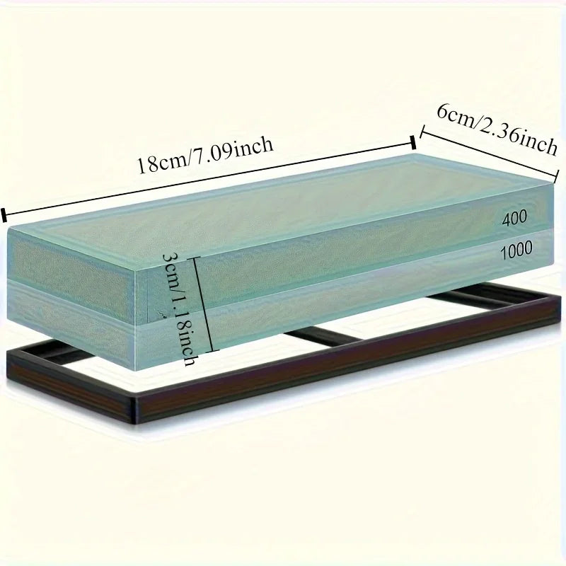 Dual Grit Diamond Knife Sharpening Grindstone | Kitchen & Industrial Knife Sharpening Stone Qme
