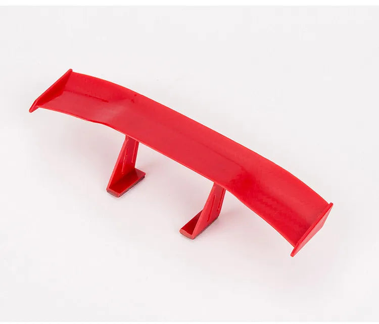 Mini GT Carbon Fiber Style Rear Spoiler Wing | No-Drill Car Spoiler Wing Qme Red