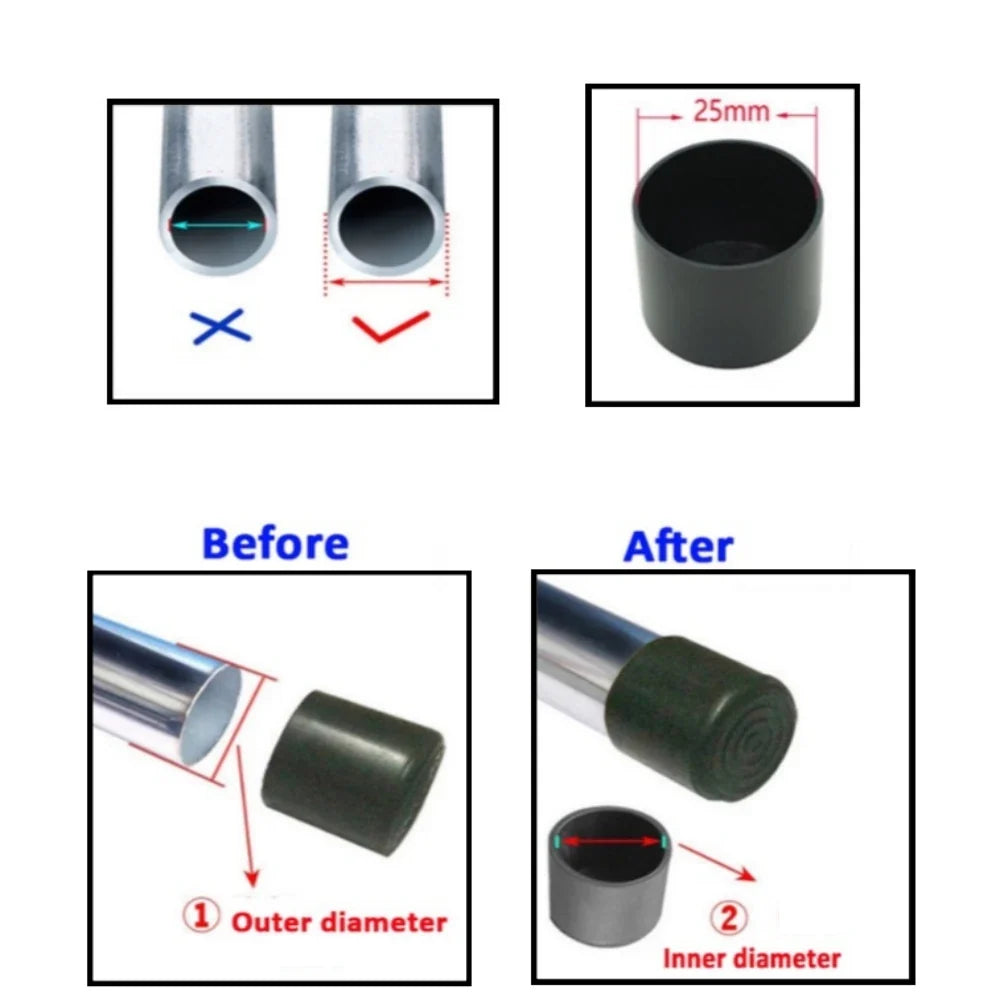 Silicone Chair & Table Leg Caps – Non-Slip Floor Protectors Furniture Leg Caps Qme