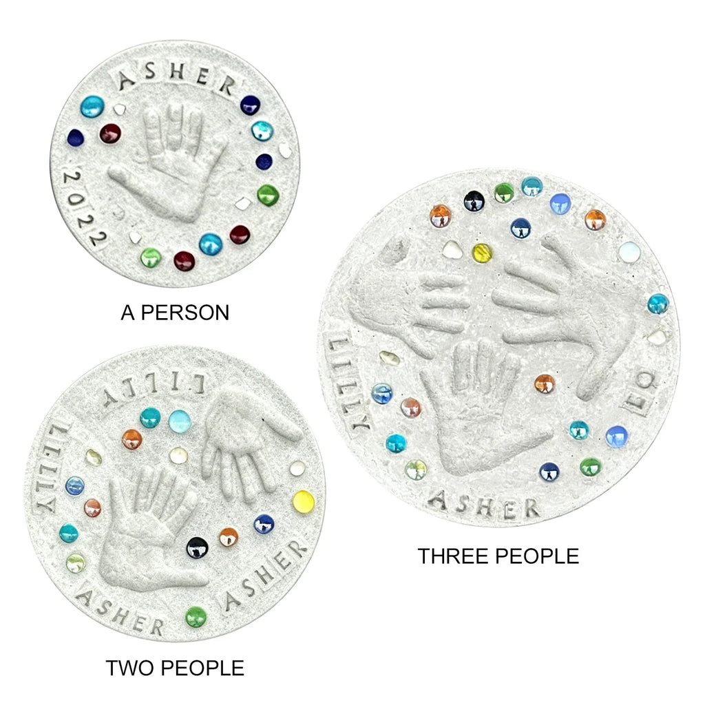Large DIY Handprint Stepping Stone Kit – Family Keepsake Craft DIY Craft Kit Qme