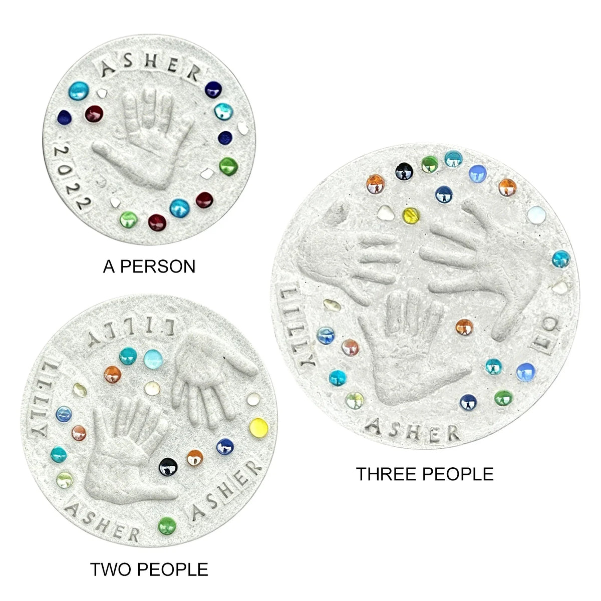 Large DIY Handprint Stepping Stone Kit – Family Keepsake Craft DIY Craft Kit Qme